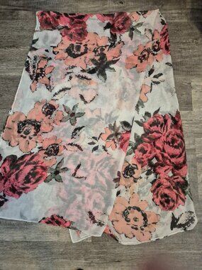 Charlotte Russe Rose Print Scarf